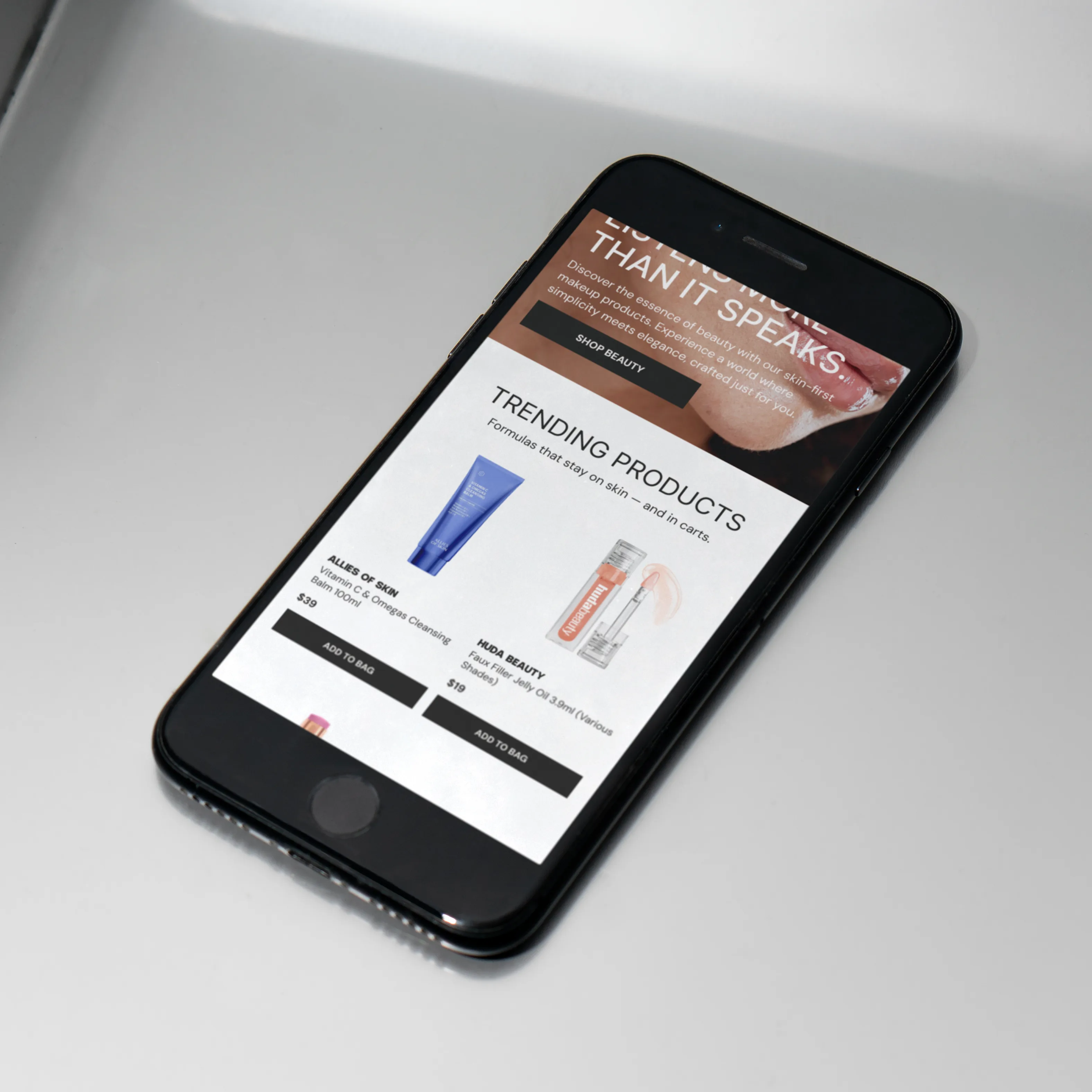 Serenne website mockup 1